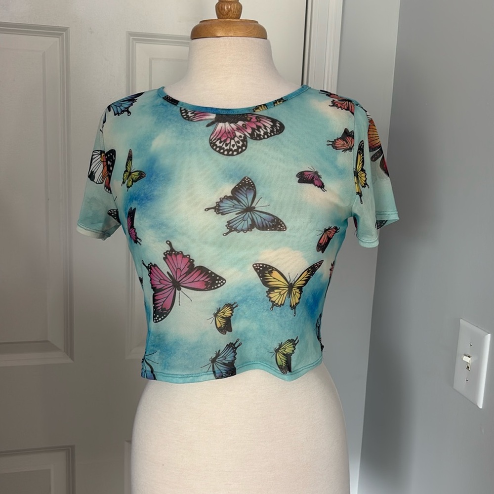 LAST CHANCE! Butterfly mesh top